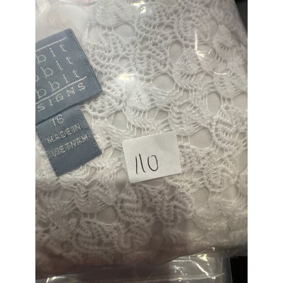 Cold Shoulder White Lace Midi Dress Rabbit Rabbit Rabbit Size 16 Polyester Elega - Picture 8 of 8